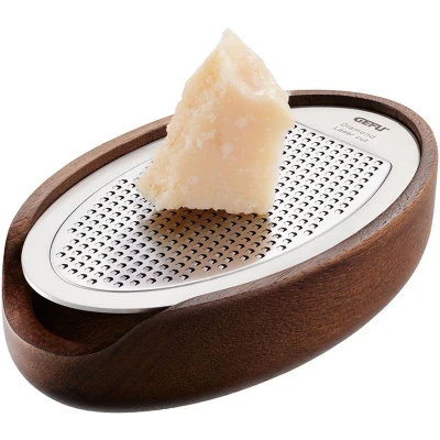 Afbeelding van Parmezaanse Kaasrasp, Handrasp, RVS, Acaciahout GEFU PARMEZO
