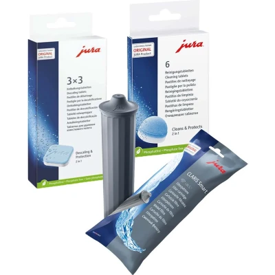 Afbeelding van JURA Onderhoudbundel: Waterfilter + Ontkalkingstabletten Reinigingstabletten