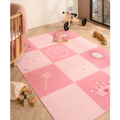 Afbeelding van Kindervloerkleed Joy Prinses Roze 120x170 Cm