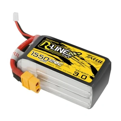 Afbeelding van Tattu LiPo accupack 14.8 V 1550 mAh Aantal cellen: 4 120 C Softcase XT60