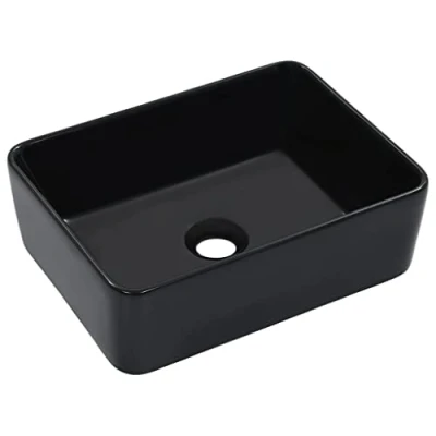 Afbeelding van Wastafel 40x30x13 cm keramiek zwart