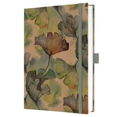 Afbeelding van Notitieboek Jolie A5 kraft Pure Ginkgo lijn HC 192pag 100gr