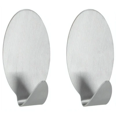 Afbeelding van Metaltex Ovalen Plakhaken 2 Stuks RVS