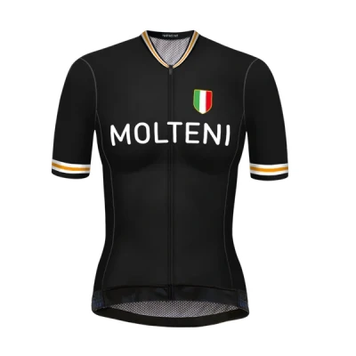 Afbeelding van Retro Dames Wielershirt Molteni Zwart REDTED
