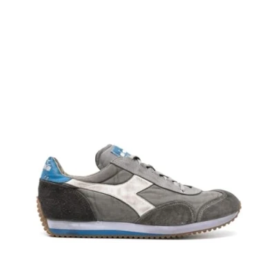 Afbeelding van Diadora Heritage Team H Dirty Stone Wash Evo Sneakers Unisex Kleur Winter Hemel Grijs, grijs.