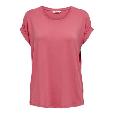 Image de ONLY T shirt basique à col rond et manches courtes pour femme ONLMOSTER, Rose (Tea Rose), S