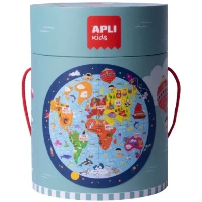 Afbeelding van Apli kids vloerpuzzel wereld 48st
