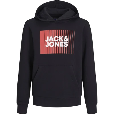 Afbeelding van JACK &amp; JONES Jjecorp Logo Sweatshirt Hood Play Noos Jnr met capuchon voor jongens, zwart., 152
