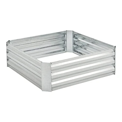 Afbeelding van Moestuinbak Barneveld staal 90x90x30 cm zilverkleurig
