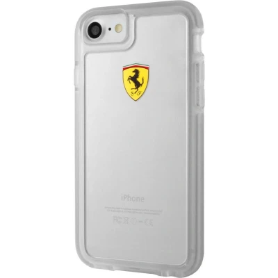Afbeelding van iPhone 8/7 hoesje Ferrari Transparant Kunststof