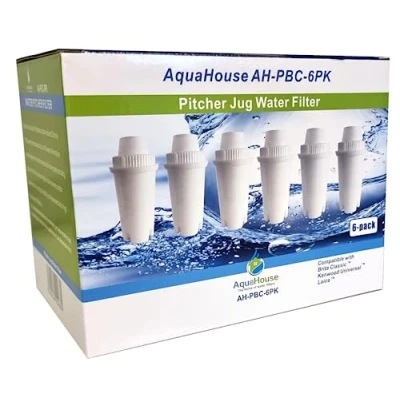 Afbeelding van AquaHouse 6 universele AH PBC filters, compatibel met waterfilterpatronen, Brita Classic, Kenwood, Laica, PearlCo, Dafi.