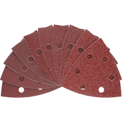 Afbeelding van Bosch Accessories 2609256957 Deltaschuurpapierset Geperforeerd Korrelgrootte 60, 80, 120, 180, 240 Hoekmaat 93 mm 1 set(s)