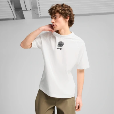 Afbeelding van Puma F1 Graphic Raglan Tshirt print, Heren, Maat: XS, White