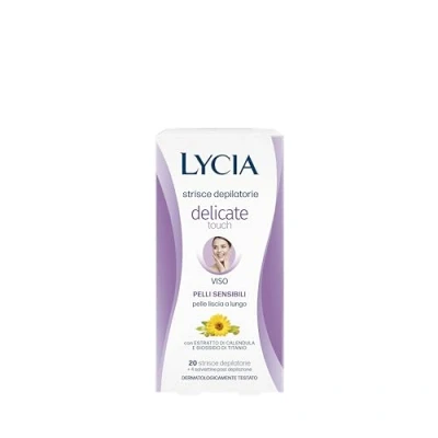 Afbeelding van Lycia Ontharingsstrips voor gezicht, zacht, met titaniumdioxide en calendula extract, zonder parfum, kleurstoffen conserveringsmiddelen, 20 strips