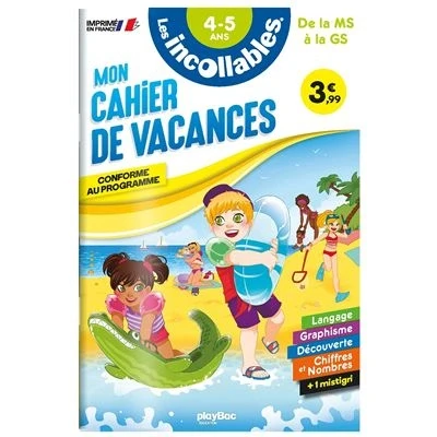 Image de Cahier de vacances 2025 Les incollables Moyenne Section à Grande 4/5 ans