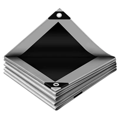 Afbeelding van WOLTU Waterdicht afdekzeil van polyetheen, 3 x 4 m, 180 g/m², met ogen, dekzeil voor tuin, scheurbestendig, uv bestendig, wasbaar, ter bescherming tuinmeubelen, barbecue, zwembad, tentmat,