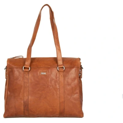 Afbeelding van Spikes &amp; Sparrow Leren Laptoptas 15.6 inch 12712 Brandy