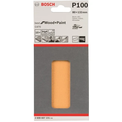 Afbeelding van Schuurvel C470 Best For Wood And Paint, 80 X 133 Mm, Korrel 100, 8 Gaten, 10X