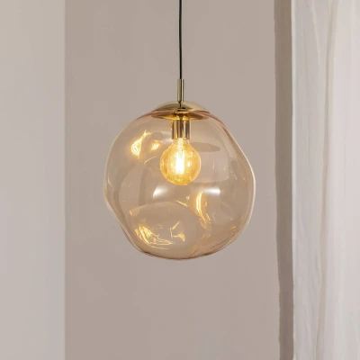 Afbeelding van Hanglamp Sol, Ø 35cm, zwart/oranje