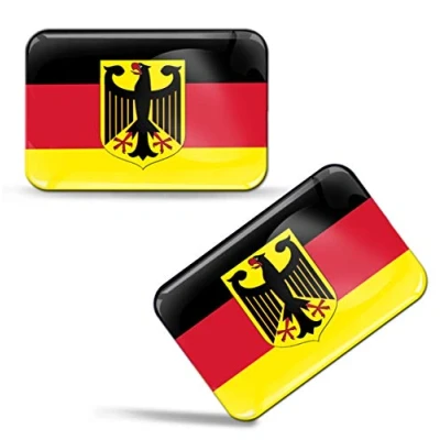 Afbeelding van Biomar Labs® 2 x 3D flexibele stickers nationale vlaggen Duitsland F 34