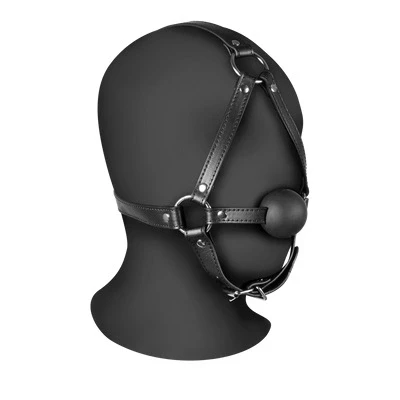 Afbeelding van Hoofd Harnas met Ballgag Zwart
