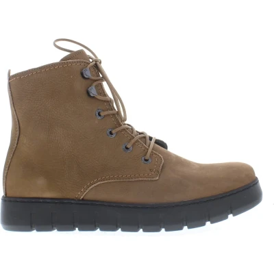 Afbeelding van Wolky Hoge veterschoenen New Wave donker taupe nubuck