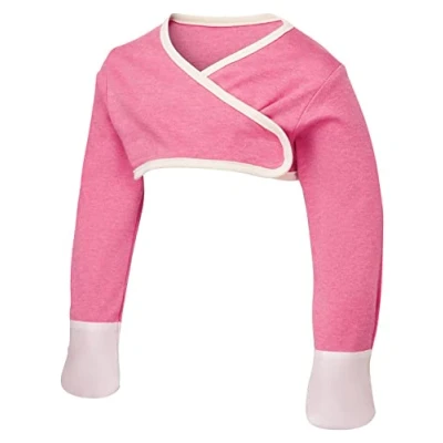 Afbeelding van ScratchSleeves Anti kras wanten die op hun plaats blijven voor jeukende jonge kinderen Cross over, Roze