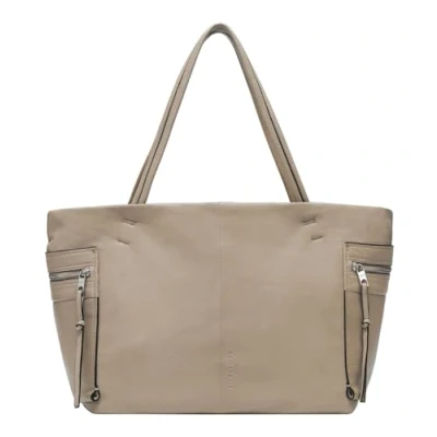 Afbeelding van LIEBESKIND BERLIN Leren Schoudertas Hera Sheep Natural Shopper Stone Taupe