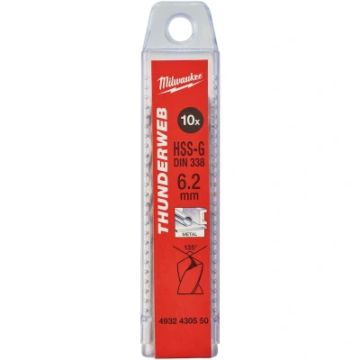 Image de MILWAUKEE 4932430550 THUNDERWEB mèche à métaux DIN 338 TW 6,2x101mm (10 pcs)