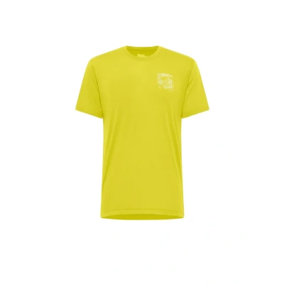 Afbeelding van Jack Wolfskin Vonnan Graphic Sport Tshirt, Heren, Maat: XXL, Explore chartreuse