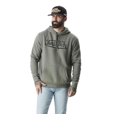 Afbeelding van Sweatshirt met capuchon en logo opdruk, Groen