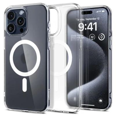 Afbeelding van Spigen Ultra Hybrid MagFit hoesje voor iPhone 15 Pro Transparant