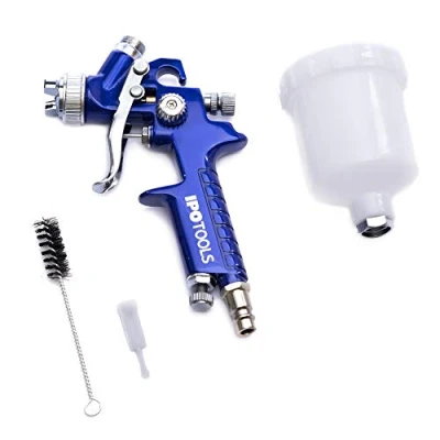 Afbeelding van Mini HVLP verfpistool met 0,8 mm mondstuk, verfpistool, lakpistool, carrosserie,