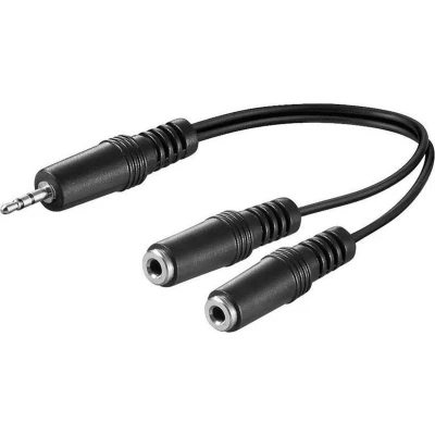 Afbeelding van Goobay audio Y kabeladapter 3,5 mm, 1x stekker 2x monobus jackplug mm plug (3 polig, stereo) &gt;