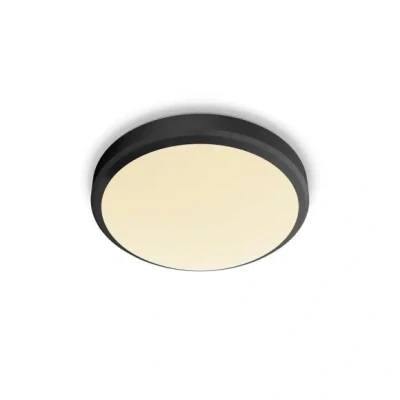 Afbeelding van Philips Doris badkamer plafondlamp zwart klein 6 W