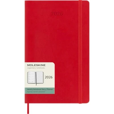 Afbeelding van Moleskine 12 Maanden Agenda 2026 Wekelijks Large Zachte Kaft Rood