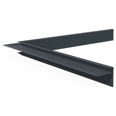 Afbeelding van Daktrim Antraciet Aluminium Binnenhoek 4.5 x 50 cm Per Stuk
