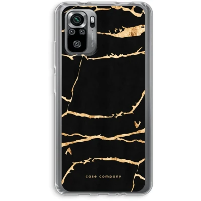 Afbeelding van Case Company® hoesje geschikt voor Xiaomi Redmi Note 10S Gouden marmer Soft Cover Telefoonhoesje Bescherming aan alle Kanten en Schermrand