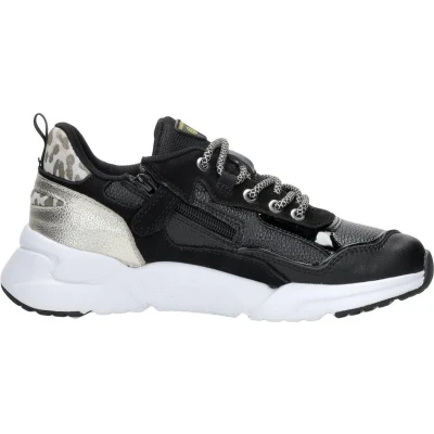 Afbeelding van Vingino Beau Lage sneakers Leren Sneaker Meisjes Zwart Maat 33