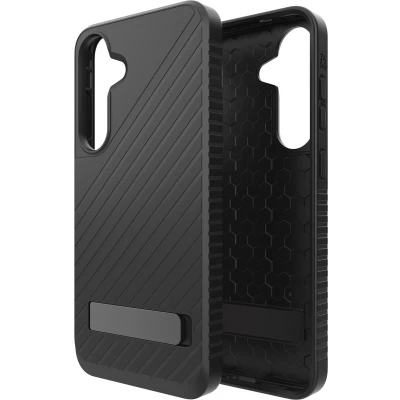 Afbeelding van ZAGG Denali Kickstand Hoesje Geschikt voor Samsung Galaxy S25 Plus Grafeen Back Cover met Standaard Zwart