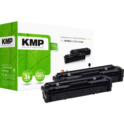 Afbeelding van KMP Toner vervangt HP 201X (CF400X) Compatibel 2 pack Zwart 2800 bladzijden H T215DX 2536,3021