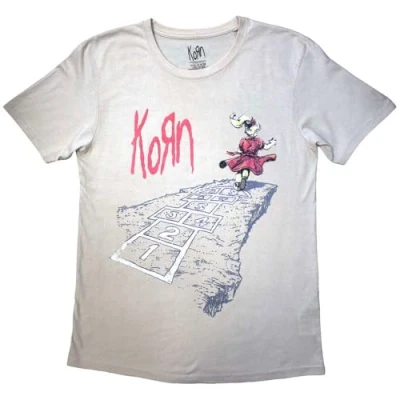 Afbeelding van Rock Off officially licensed products Korn &#039;Follow The Leader Hopscotch&#039; uniseks T shirt met korte mouwen, Beige