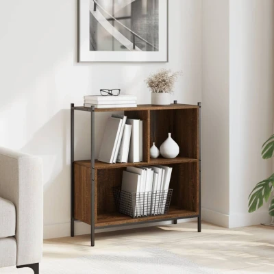 Afbeelding van Boekenkast 72x28x77,5 cm bewerkt hout bruineikenkleurig