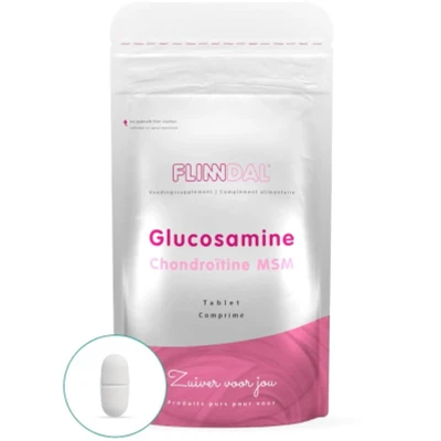 Afbeelding van Glucosamine, Chondroïtine &amp; MSM 60 Tabletten Flinndal