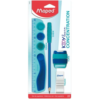 Afbeelding van Tekenset maped kidy learn concentration 4delig
