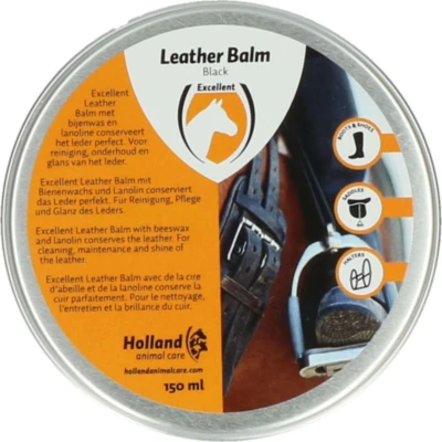 Afbeelding van Excellent Leder en Zadel Balm Zwart 150ml