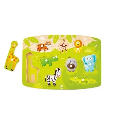 Afbeelding van Hape knoppuzzel jungle 9st