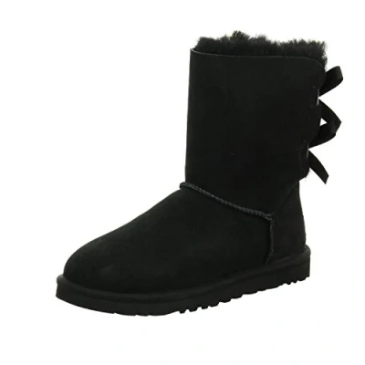 Afbeelding van UGG Bailey BOW Korte laarzen, Dames, Maat: 36, Black Schaapsleer