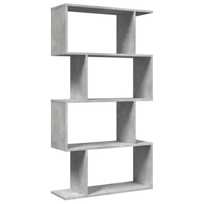 Afbeelding van vidaXL Kamerscherm / boekenkast 4 laags 70x24x129 cm hout betongrijs
