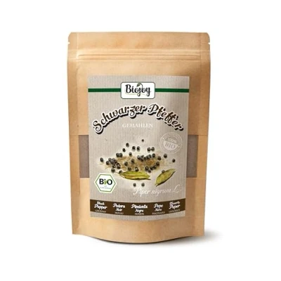 Afbeelding van Biojoy Biologische zwarte peper (250 g), gemalen, zonder toevoegingen (Piper nigrum L.)